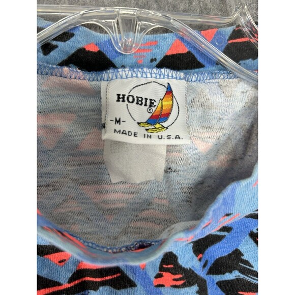 Vtg Hobie Shirt Men's Medium Blue Orange Surf 90's USA Aztec - Picture 7 of 7